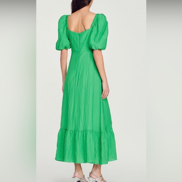 SANDRO PARIS Green Dress With Rhinestones $580 Sz 40 (US 8) NWT - Picture 2 of 7